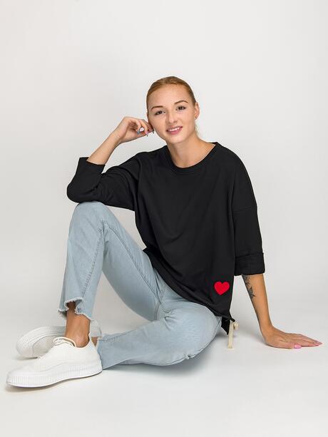 Bluzka oversize z haftem