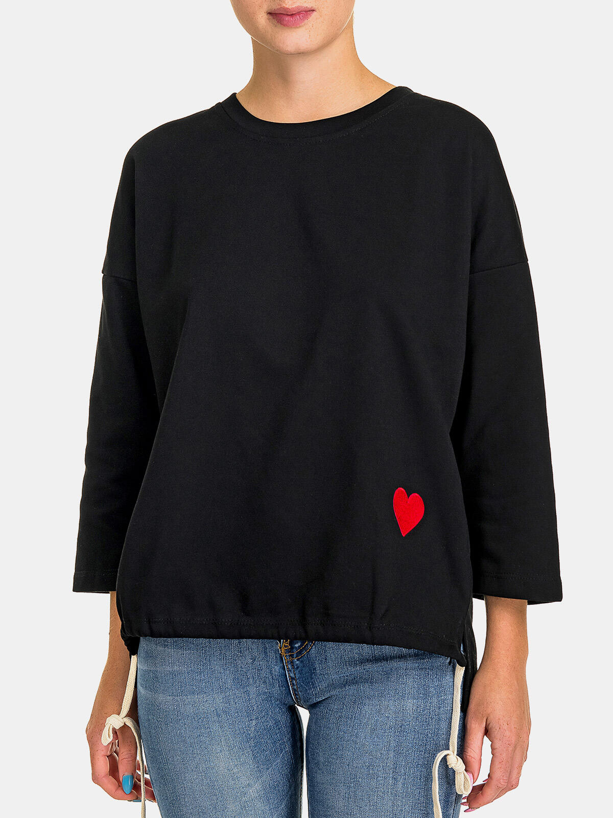 Bluzka oversize z haftem