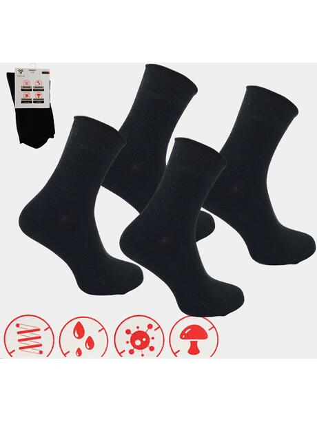 Skarpety bezuciskowe czarne 2-pak 39-42