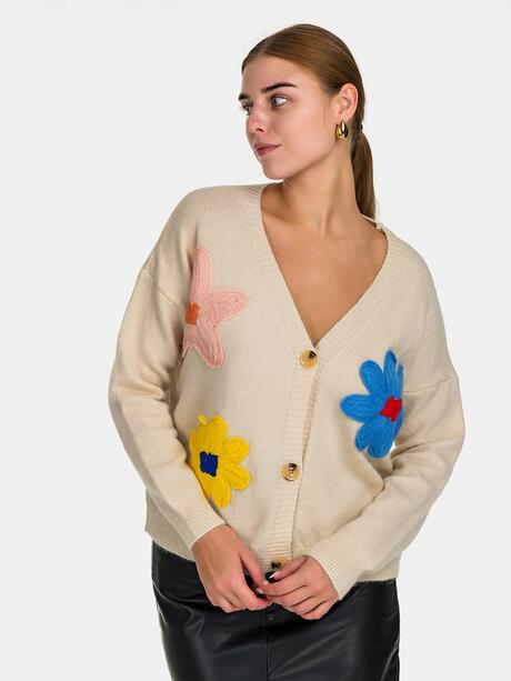 Kardigan w kwiaty