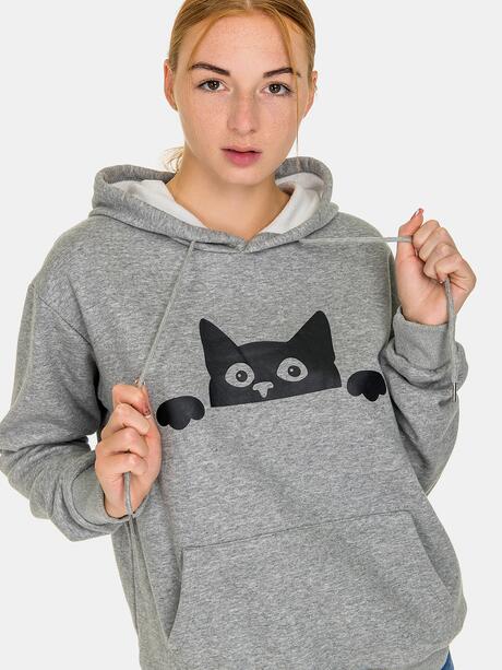 Bluza dresowa z kotem
