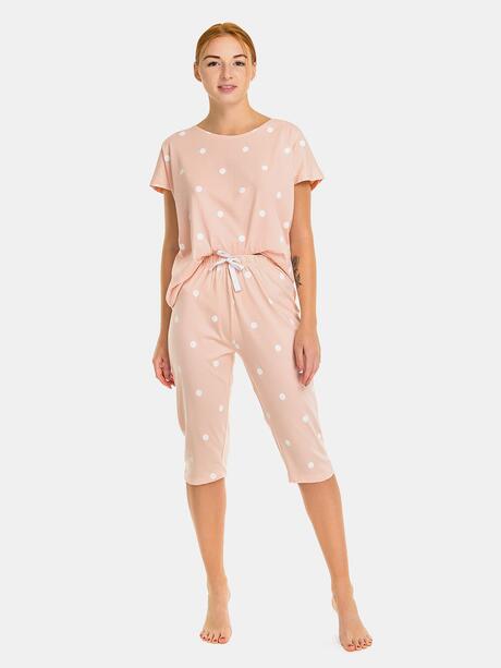 Piżama dwuczęściowa ze spodniami 3/4