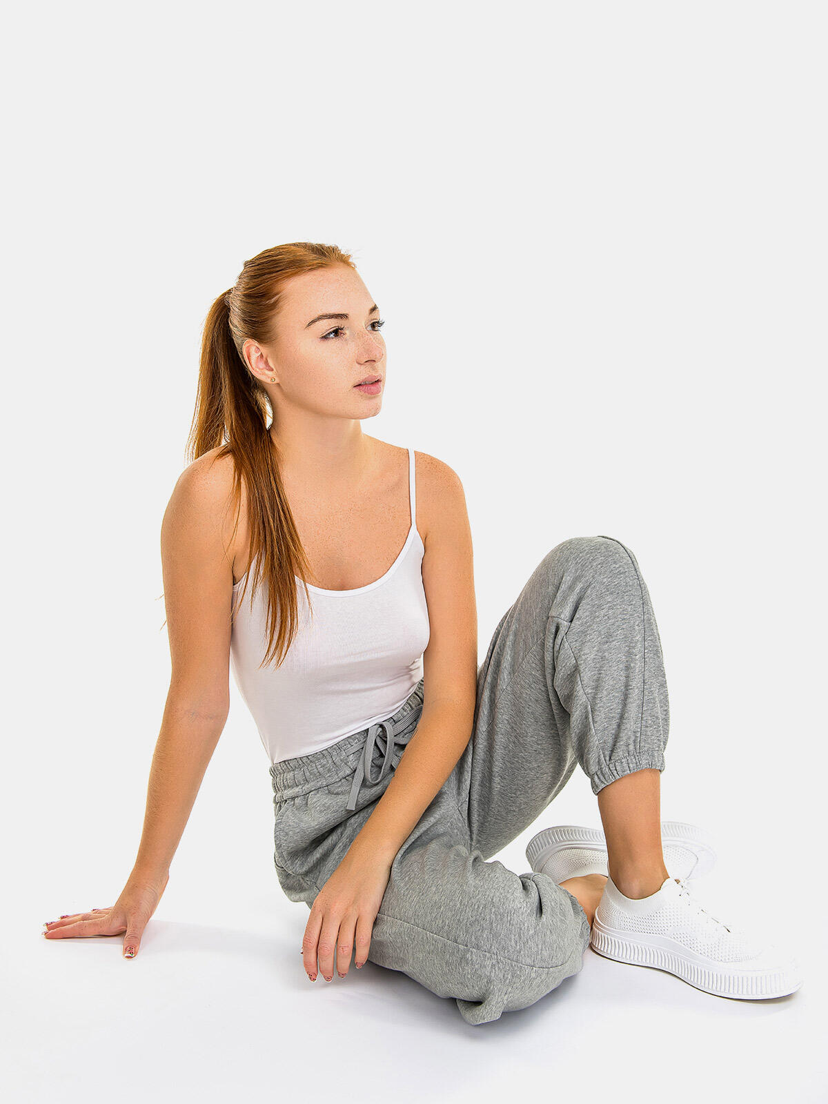 Dresowe spodnie jogger z bawełną