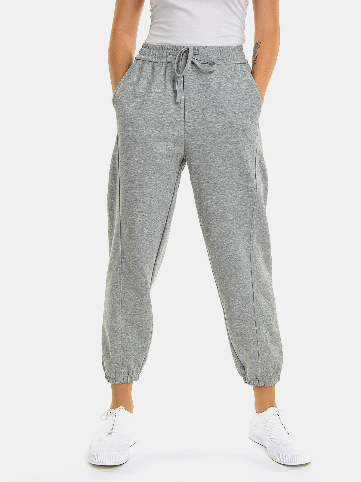 Dresowe spodnie jogger z bawełną