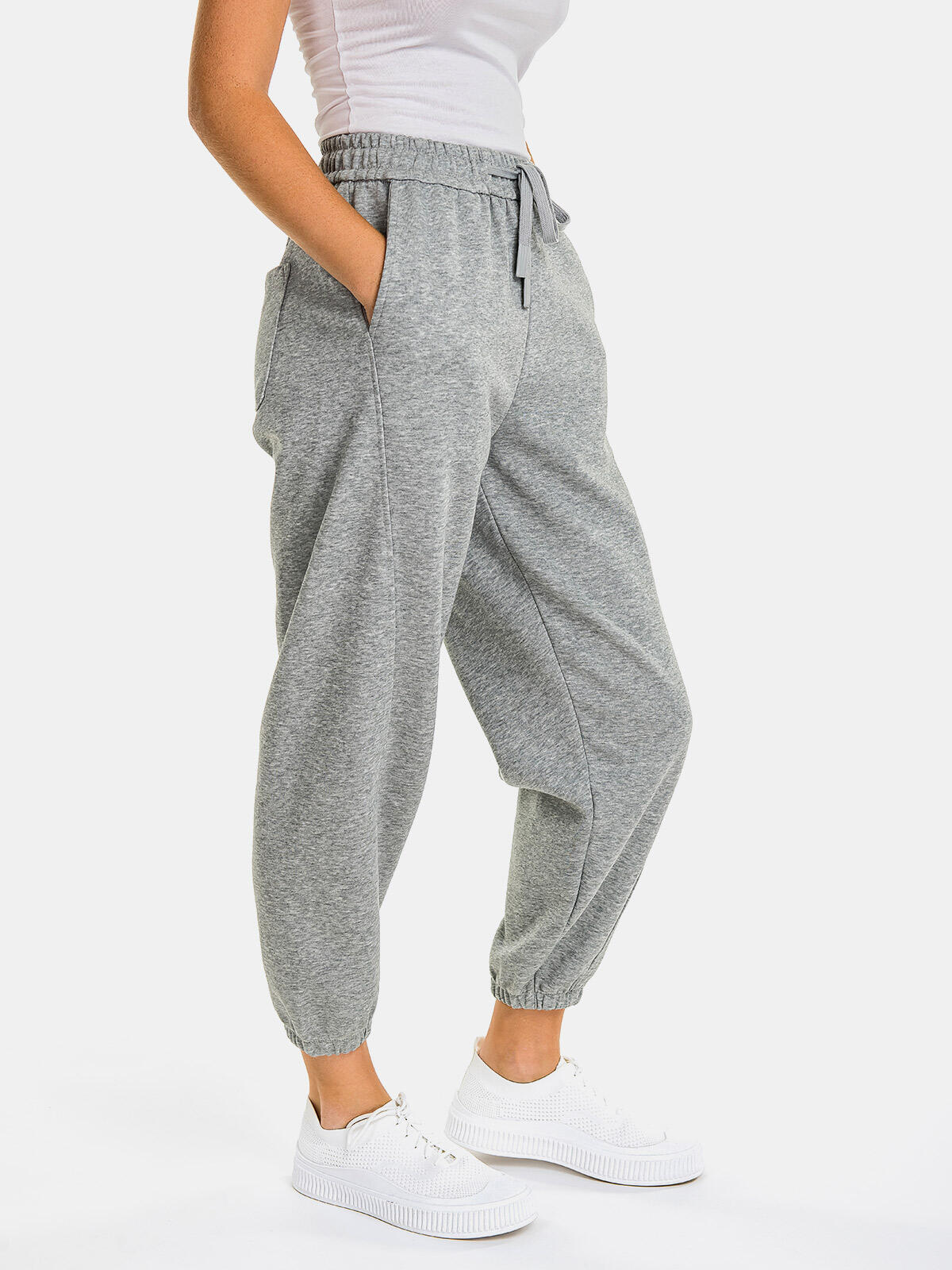 Dresowe spodnie jogger z bawełną