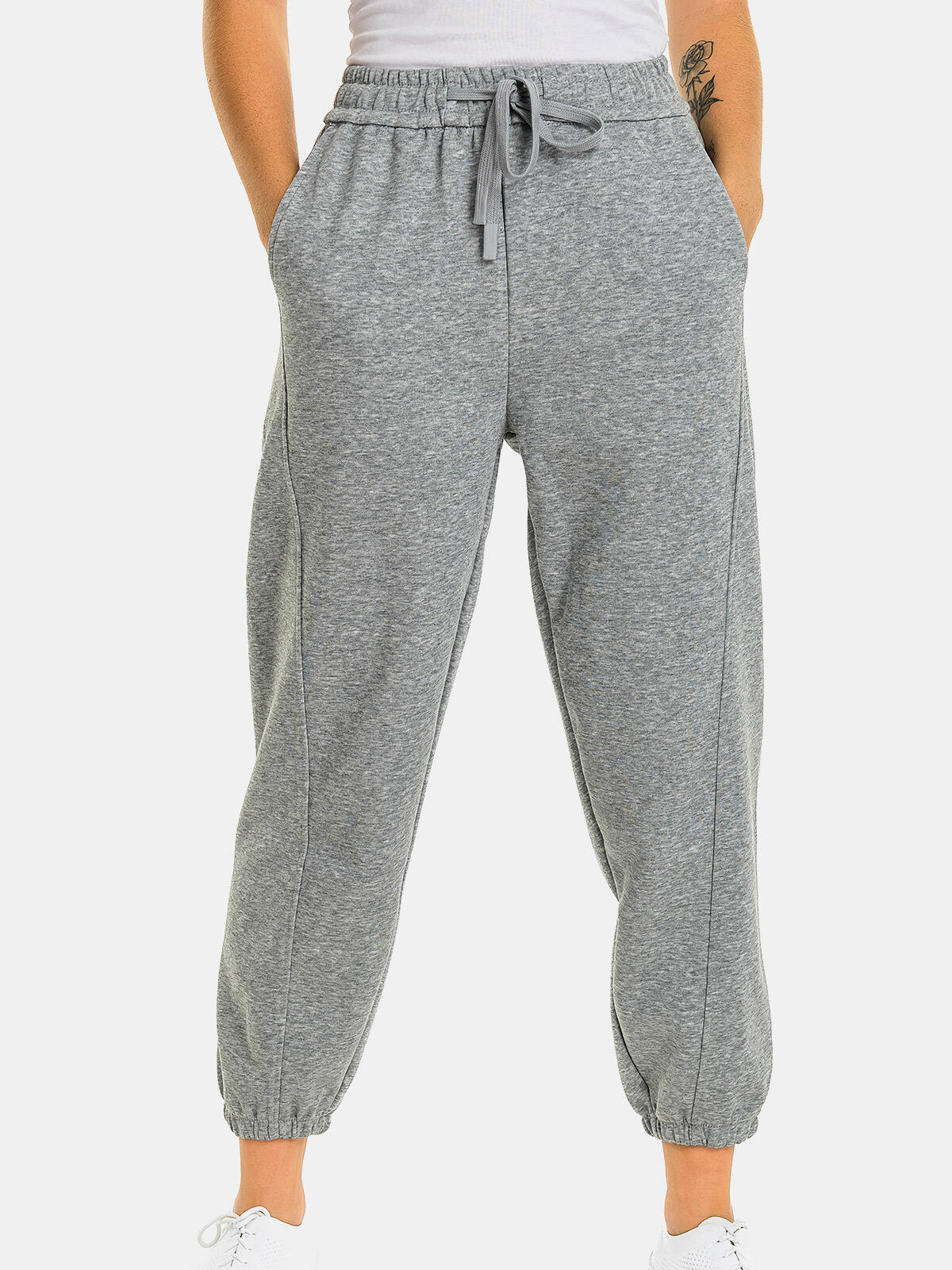 Dresowe spodnie jogger z bawełną