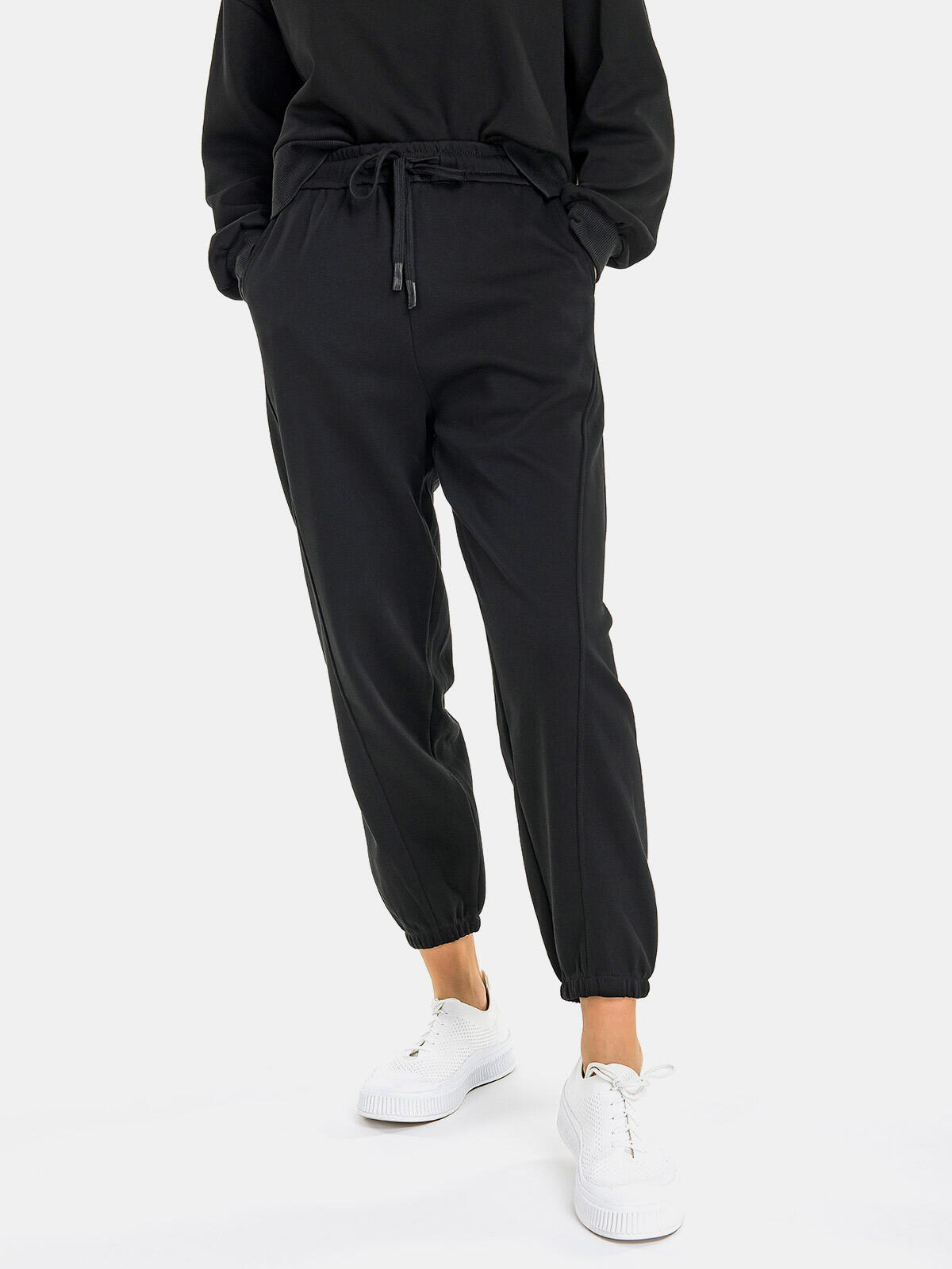 Dresowe spodnie jogger z bawełną