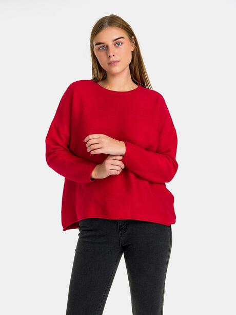 Dzianinowa bluzka oversize