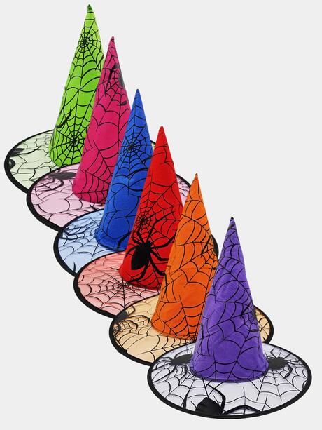 Kapelusz czarownicy z pajęczyną Halloween