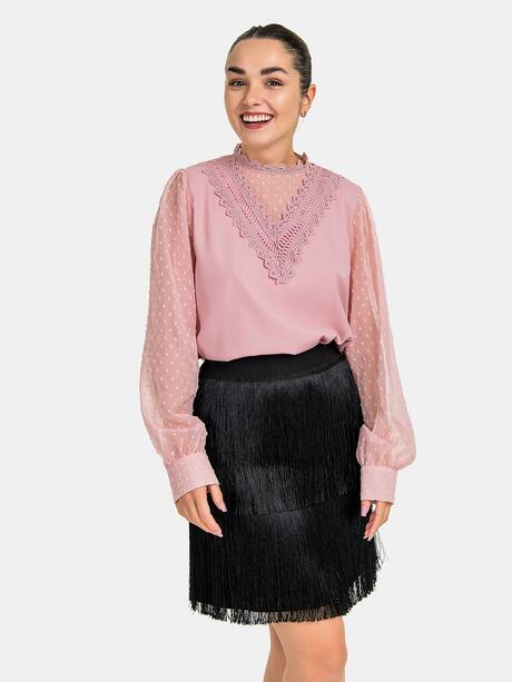 Bluzka z ozdobnymi rękawami