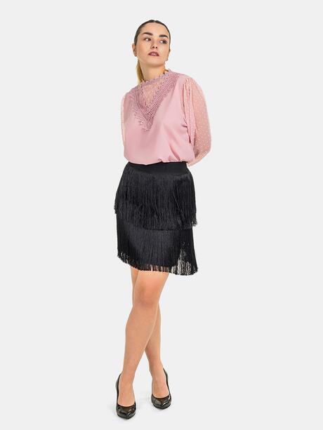 Bluzka z ozdobnymi rękawami