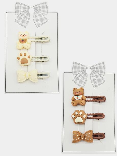 Zestaw 3 uroczych spinek