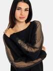 Sweter z cekinową aplikacją