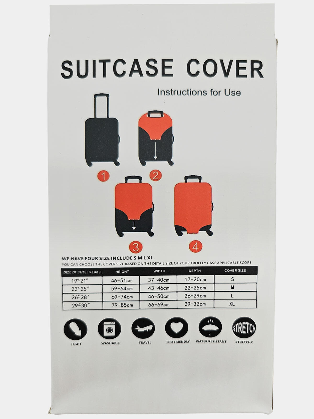 Pokrowiec na walizkę XL fioletowy