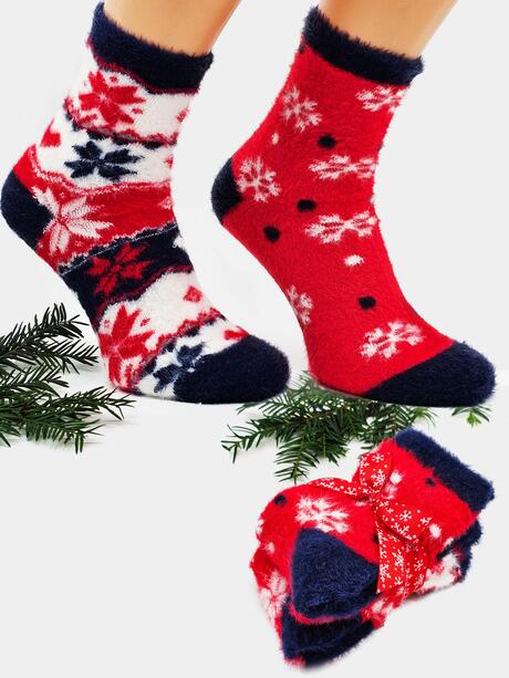 Skarpety świąteczne ciepłe 2-pak 35-38