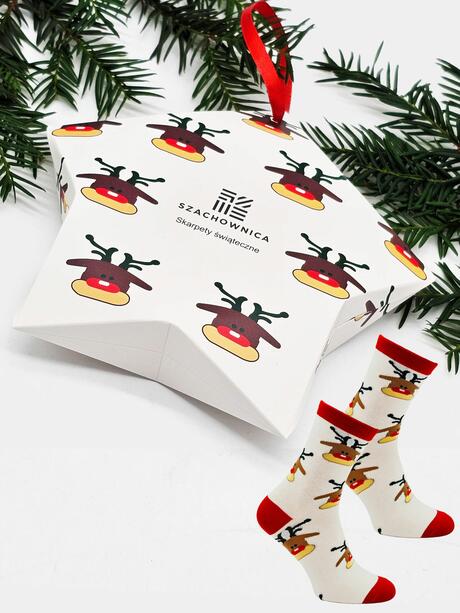 Świąteczne skarpetki 39-41 w ozdobnym pudełku