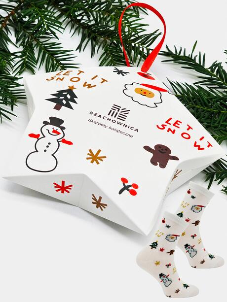 Świąteczne skarpetki 35-38 w ozdobnym pudełku