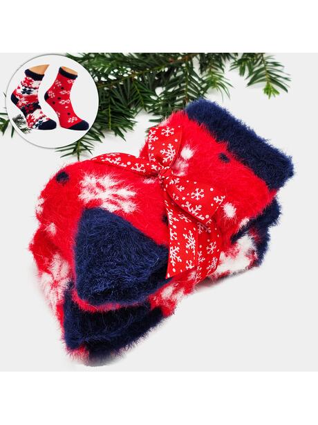 Skarpety świąteczne ciepłe 2-pak 35-38