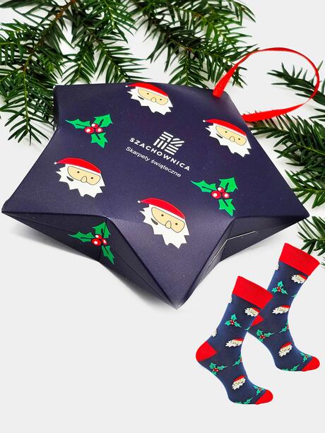 Świąteczne skarpetki 39-42 w ozdobnym pudełku