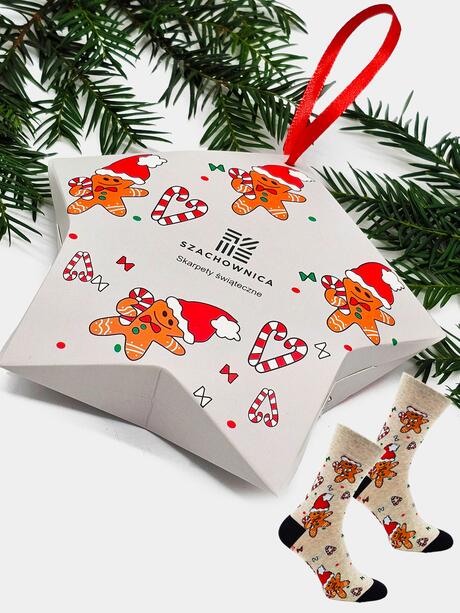 Świąteczne skarpetki 39-42 w ozdobnym pudełku
