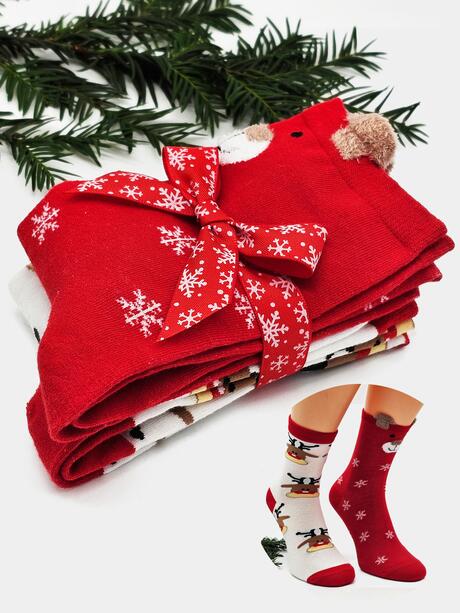 2-pak Świąteczny 35-38 damski ze wstążką