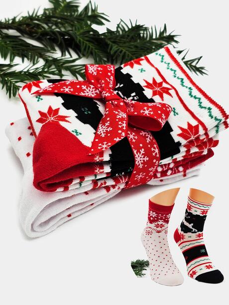 2-pak Świąteczny 35-38 damski ze wstążką