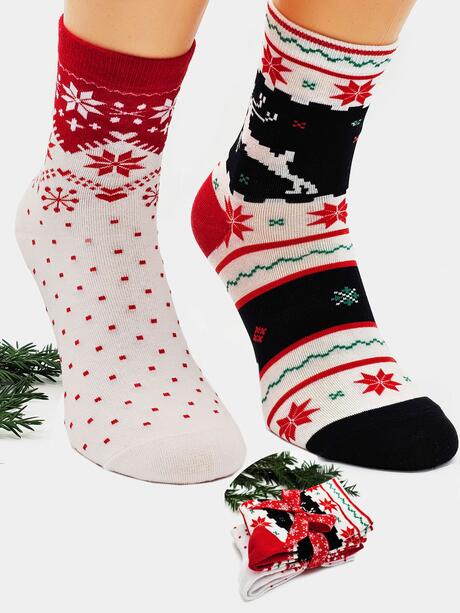 2-pak Świąteczny 35-38 damski ze wstążką