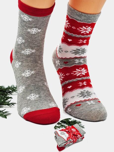 2-pak Świąteczny 39-41 damski ze wstążką