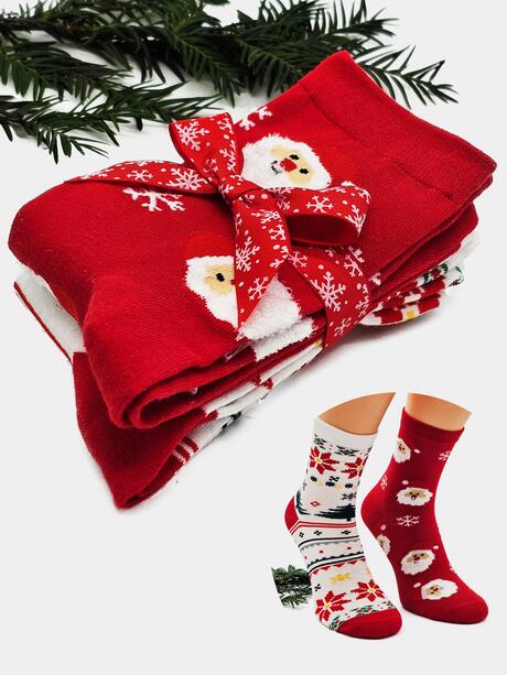 2-pak Świąteczny 39-41 damski ze wstążką