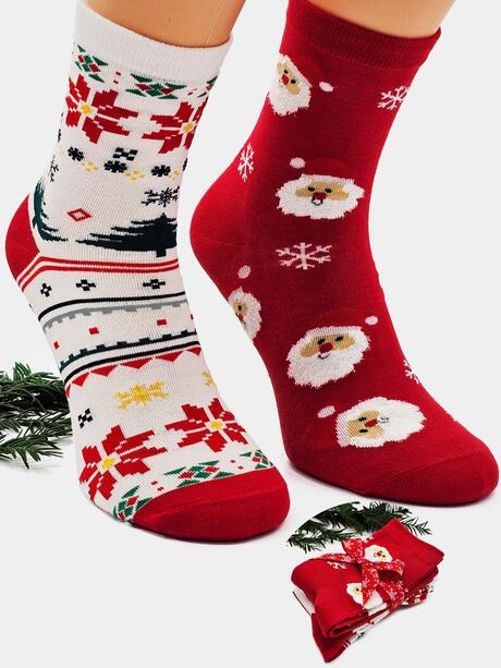 2-pak Świąteczny 39-41 damski ze wstążką