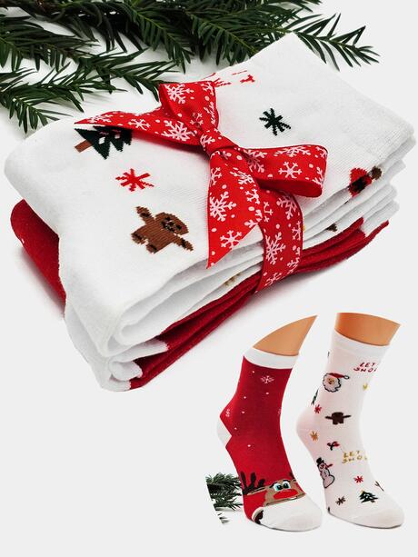 2-pak Świąteczny 35-38 damski ze wstążką