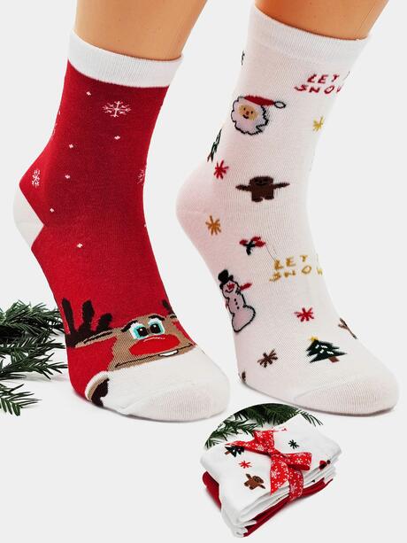 2-pak Świąteczny 35-38 damski ze wstążką