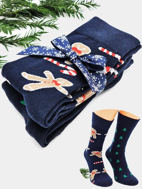 2-pak Świąteczny 39-42 męski ze wstążką