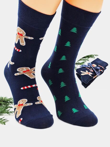 2-pak Świąteczny 39-42 męski ze wstążką