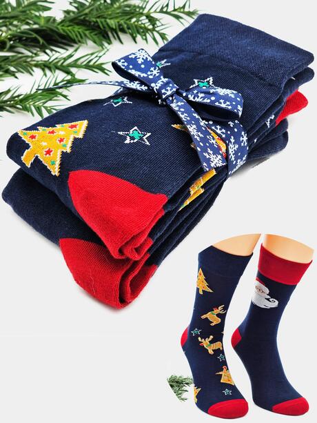 2-pak Świąteczny 43-45 męski ze wstążką