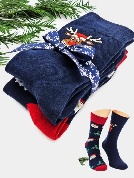 2-pak skarpety świąteczne ze wstążką 39-42