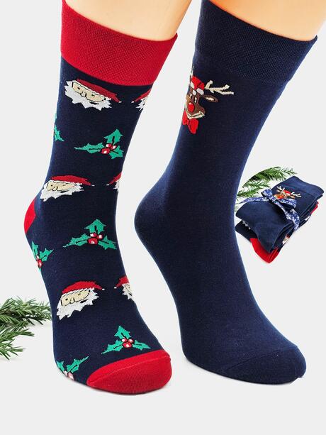 2-pak skarpety świąteczne ze wstążką 42-45