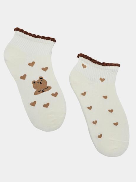 Zakostki z misiem i sercami 2-pak 35-38