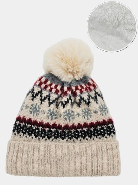 Czapka ze wzorem norweskim
