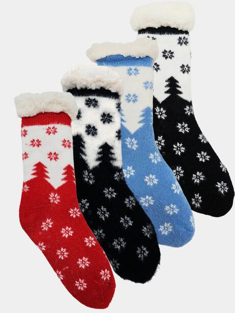 Skarpety zimowe w choinki
