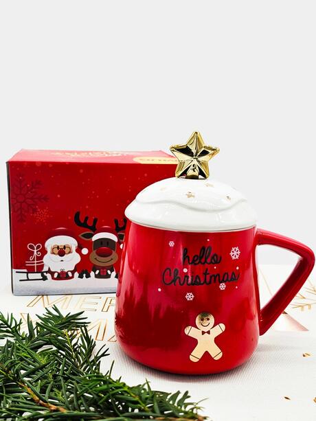 Świąteczny kubek z pokrywką