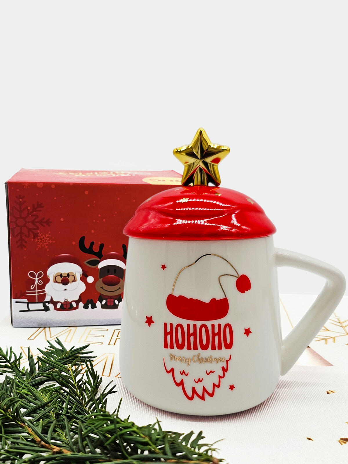 Świąteczny kubek z pokrywką