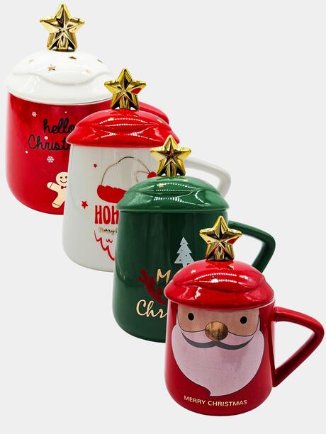 Świąteczny kubek z pokrywką