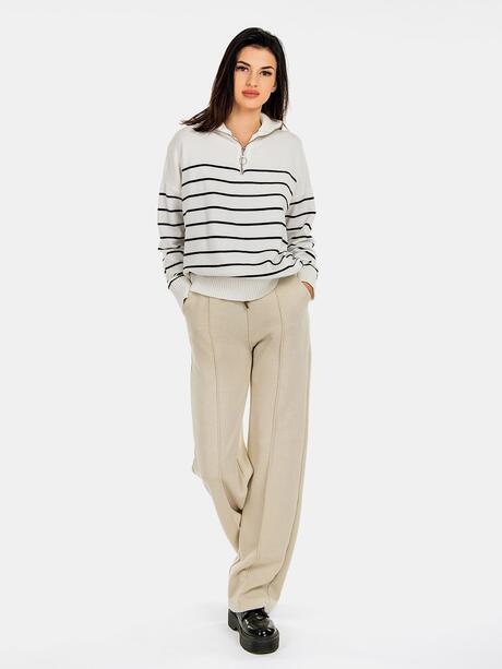 Spodnie materiałowe z elastyczną talią