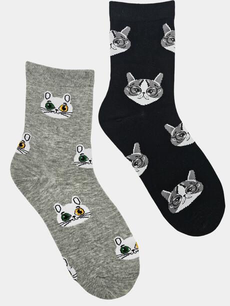 Skarpety w koty 2-pak 39-41