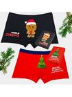 Bokserki bawełniane świąteczne 2-pak M