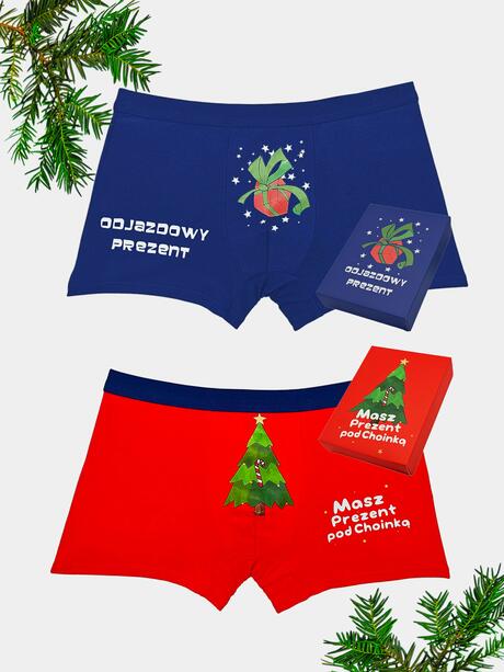 Śmieszne bokserki świąteczne 2-pak L
