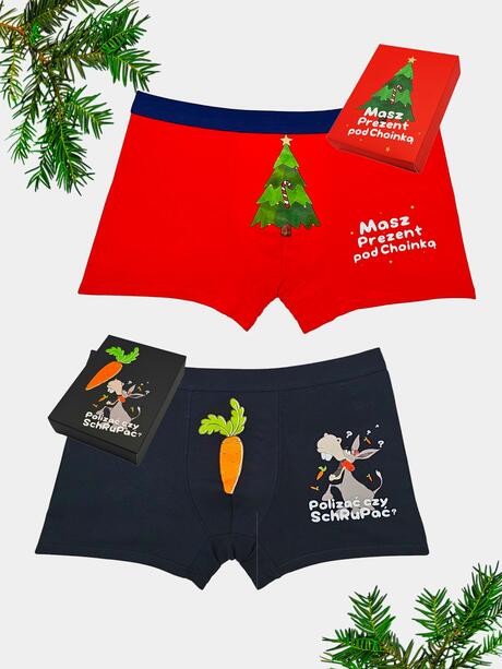 Świąteczne bokserki na prezent 2-pak 2XL