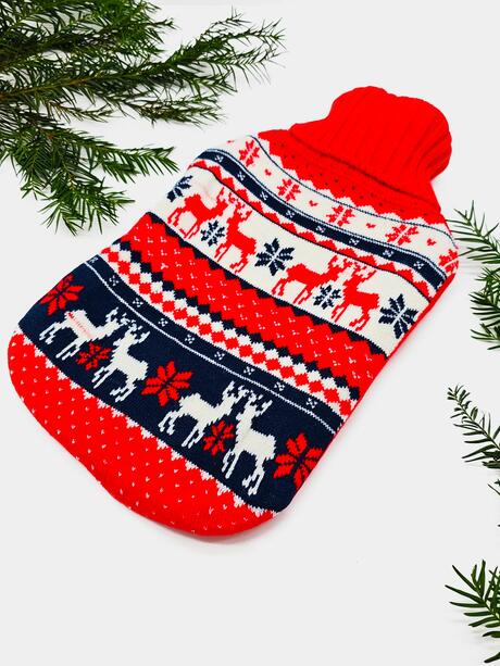 Termofor w sweterku norweski wzór