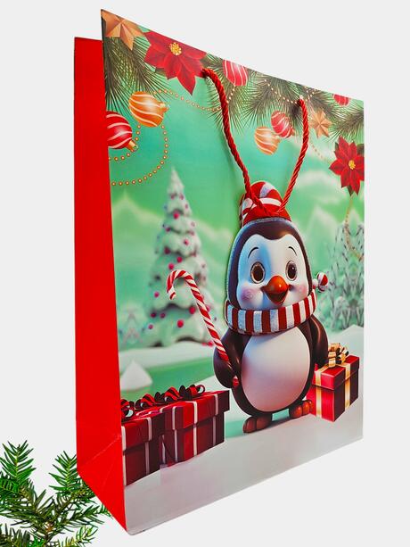 Torba prezentowa w świąteczne wzory